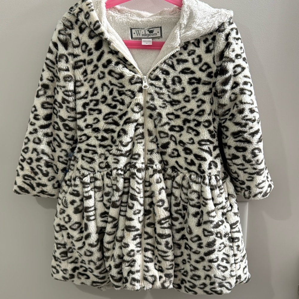 Leopard Bubble Hem Widgeon Car Coat - Size 5